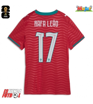 Portugal Rafael Leao #17 Primera Equipación Mujer Mundial 2026 Manga Corta
